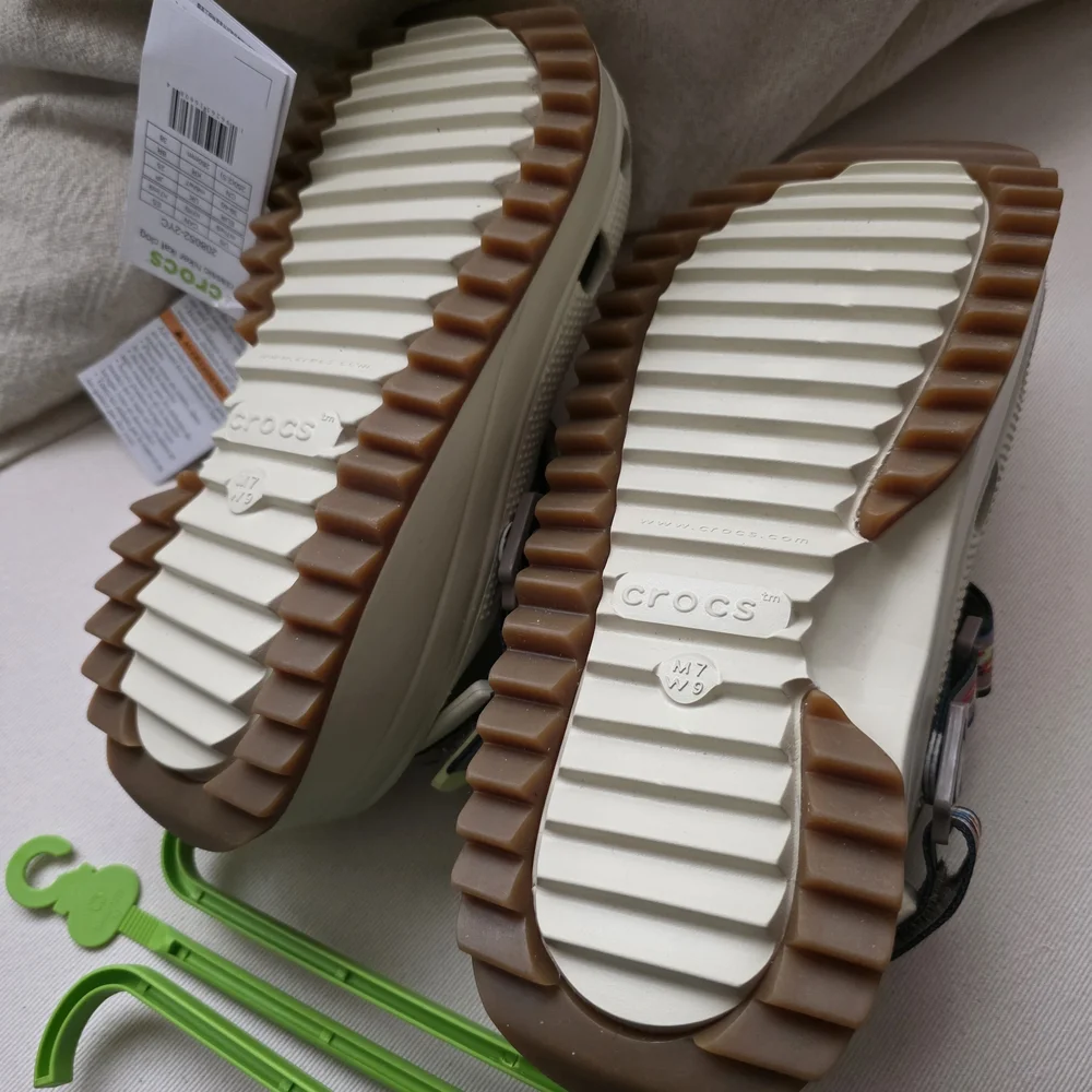 Crocs Classic Hiker Ikat Clog with Multi-Color Strap - Cream - Picture 3 of 7
